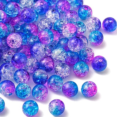 50G Transparent Crackle Acrylic Beads CACR-YW0001-01D-1