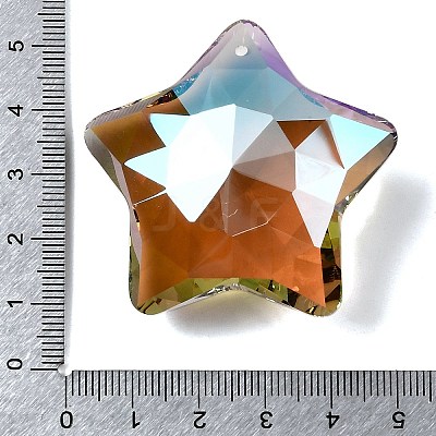 Electroplated Glass Pendants GLAA-G122-05A-1