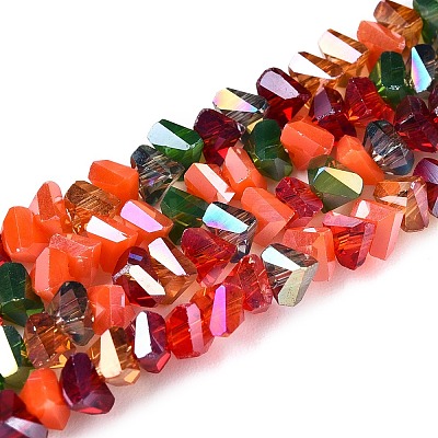 Electroplate Glass Beads Strands GLAA-T023-A17-01-1