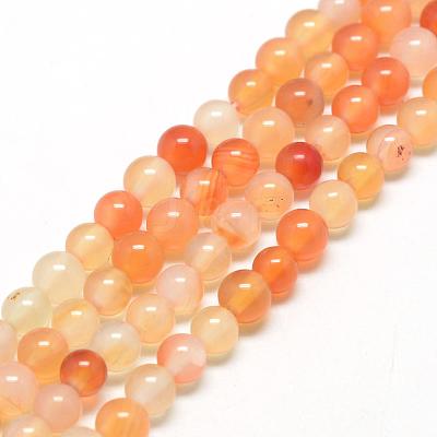 Natural Carnelian Beads Strands G-Q462-10mm-45-1