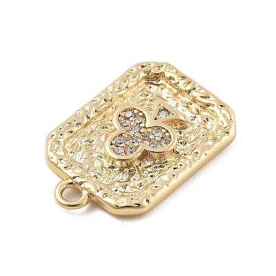 Brass Micro Pave Cubic Zirconia Pendants LS-KK-D283-30G-02-1