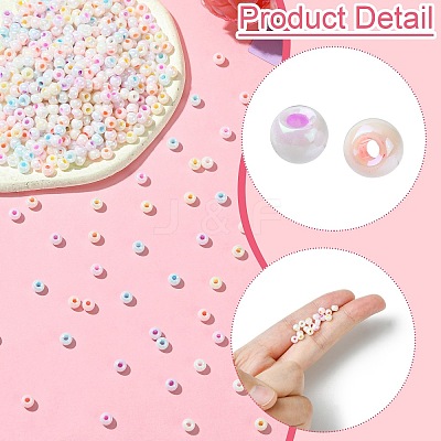 1280Pcs 8 Colors Opaque Colours Glass Seed Beads SEED-CJ0001-24-1