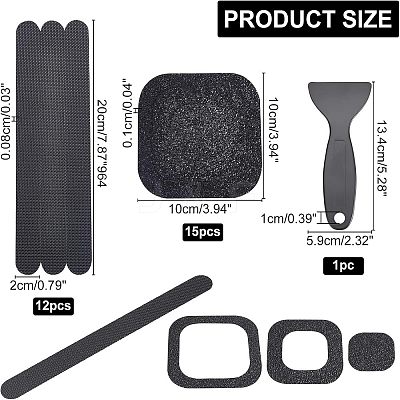 28Pcs 3 Style PEVA Self Adhesive Non Slip Bath Tub Stickers DIY-NB0006-13-1