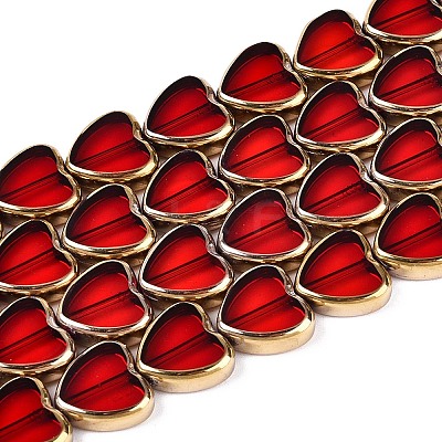 Electroplate Glass Beads Strands X-EGLA-T021-23A-1