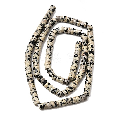 Natural Dalmatian Jasper Heishi Beads Strands G-A299-A12-01-1