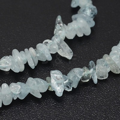 Chips Natural Aquamarine Beads Strands X-G-N0164-24-1