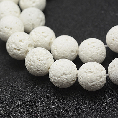 Unwaxed Natural Lava Rock Beads Strands G-J367-01-5mm-1