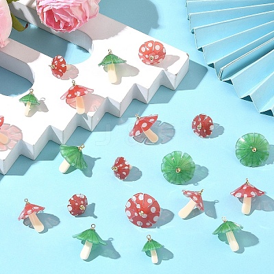 15Pcs 3 Styles Plastic Pendants KY-YW0002-28A-1