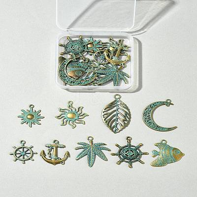 9 Styles Zinc Alloy Pendants FIND-FS0002-71-1