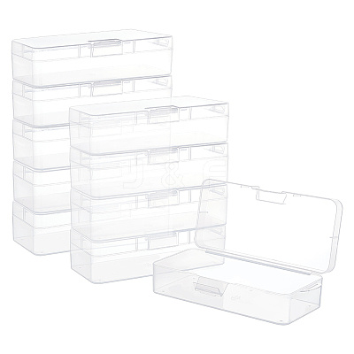 10Pcs Transparent Plastic Storage Boxes CON-BC0007-78A-1