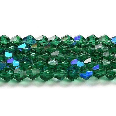 Transparent Electroplate Glass Beads Strands GLAA-F029-2mm-D10-1