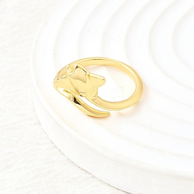 Brass Cuff Rings for Women RJEW-F184-08A-G-1