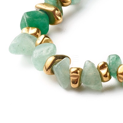 Natural & Synthetic Mixed Gemstone Chip Beads Stretch Bracelets BJEW-JB06599-1