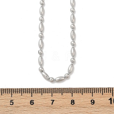 2.5MM 304 Stainless Steel Round Oval Link Chain Necklaces NJEW-M110-01P-1