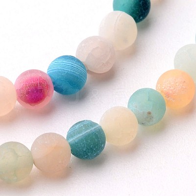 Natural Weathered Agate Beads Strands X-G-G589-4mm-17-1