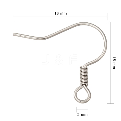 Tarnish Resistant 316 Surgical Stainless Steel Earring Hooks X1-STAS-E009-2-1