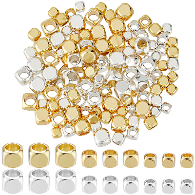 120Pcs 6 Style Brass Beads KK-CN0002-73-1