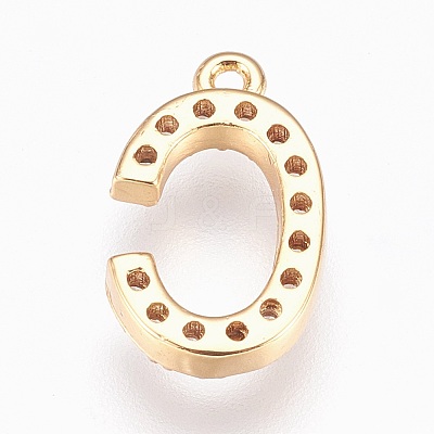 Brass Letter Pendants X-KK-P150-03G-C-1