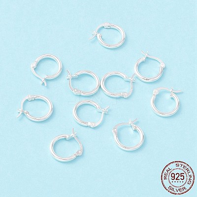 925 Sterling Silver Hoop Earrings STER-P047-13A-S-1