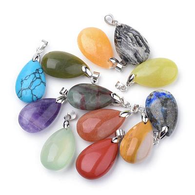 Natural & Synthetic Mixed Stone Pendants G-S243-M-1