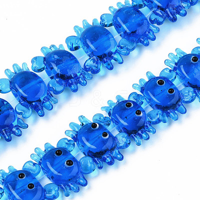 Handmade Lampwork Beads Strands LAMP-Q031-018B-1