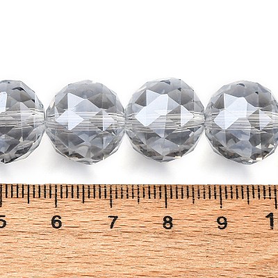 Transparent Electroplate Glass Beads Strands EGLA-N002-34F-F03-1