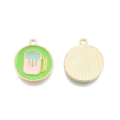 Alloy Enamel Pendants FIND-A017-46LG-1