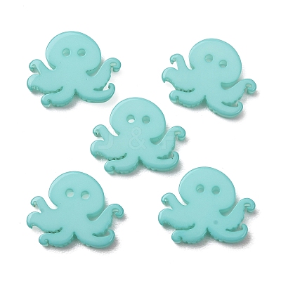 2-Hole Marine Organisms Opaque Resin Buttons RE-CBAE064-05A-1