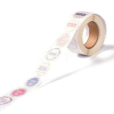 Round PVC Self-Adhesive Paper Stickers DIY-XCP0001-50-1