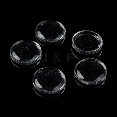 18MM Double-side Flat Round Transparent Glass Cabochons for Photo Craft Jewelry Making X-GGLA-S601-1-1
