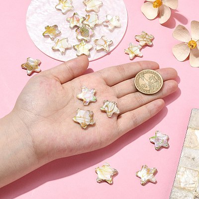 20Pcs Drawbench Style Natural Freshwater Shell Beads BSHE-CJ0001-08-1