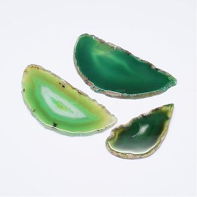 Natural Agate Slices Big Pendants G-E022-11-1