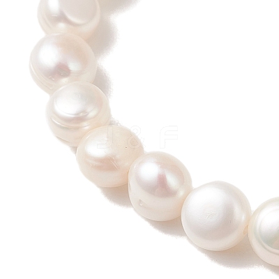 Natural Cultured Freshwater Pearl Beads Stretch Bracelets BJEW-JB13472-1