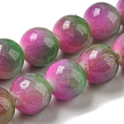 Dyed Natural White Jade Beads Strands G-F764-03C-1