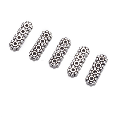 4-Hole Tibetan Style Alloy Spacer Bars A1110Y-NF-1