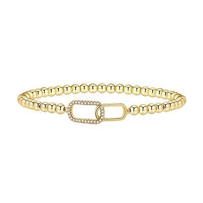 Brass Rhinestone Link Bracelets FS-WGE99A7-03-1