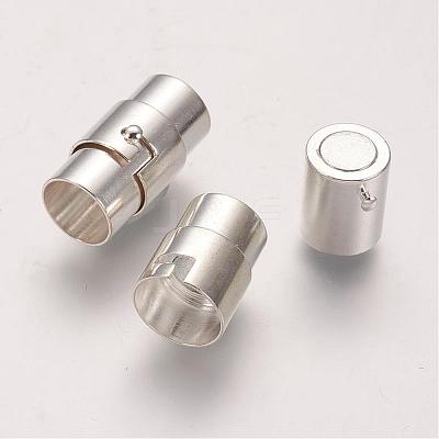 Brass Locking Tube Magnetic Clasps KK-Q089-S-1