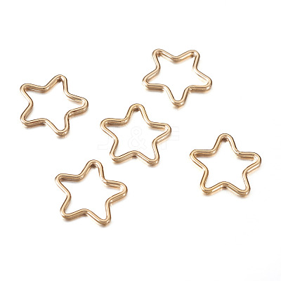 Real 14K Gold Plated Brass Linking Rings FIND-TAC0002-060A-1