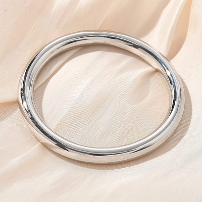 304 Stainless Steel Plain Bangles for Women BJEW-K271-01P-1