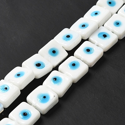 Handmade Evil Eye Lampwork Beads Strands LAMP-G154-03G-1