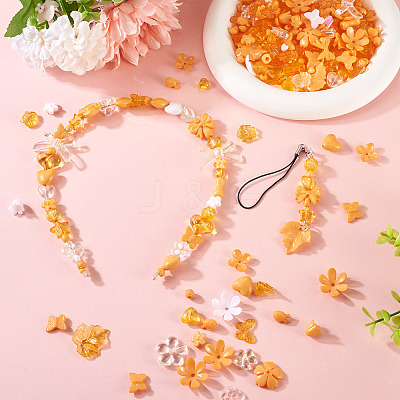 100G Transparent & Opaque Acrylic Beads TACR-TA0001-57B-1