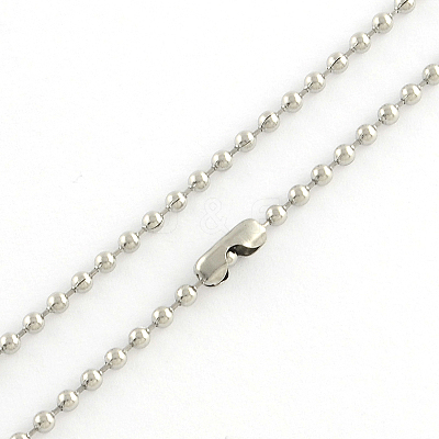 Tarnish Resistant 304 Stainless Steel Ball Chain Necklace Making NJEW-R225-08-1
