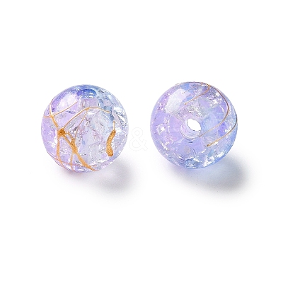 Transparent Crackle Acrylic Beads DACR-D300-01H-10mm-1