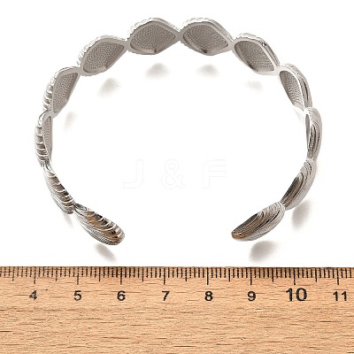 Brass Cuff Bangles for Women LS-BJEW-U018-03P-1