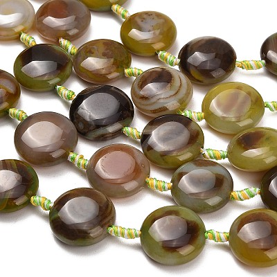 Natural Agate Beads Strands G-A321-L04-01-1