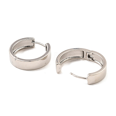 Brass Thick Hoop Earrings EJEW-I289-10A-P-1