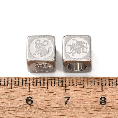 304 Stainless Steel European Beads SA-CBA66F5-02P-1