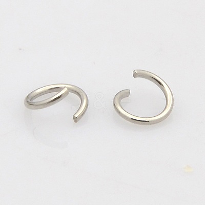 Tarnish Resistant 304 Stainless Steel Open Jump Rings STAS-N015-03-6x1mm-1