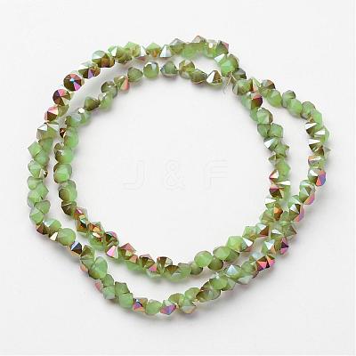 Electroplate Glass Bead Strands EGLA-J138-A-HP03-1