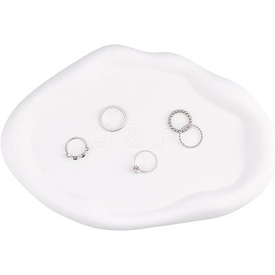 Gesso Jewelry Dish DJEW-WH0037-87-1